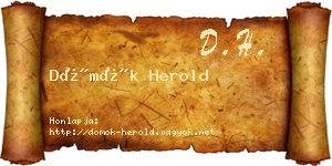 Dömök Herold névjegykártya